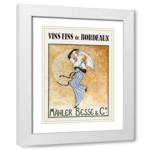 Loulou White Modern Wood Framed Art Print with Double Matting by Got, Jean-Pierre