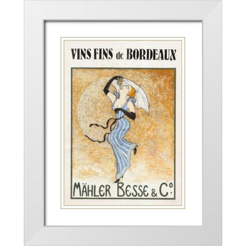 Loulou White Modern Wood Framed Art Print with Double Matting by Got, Jean-Pierre