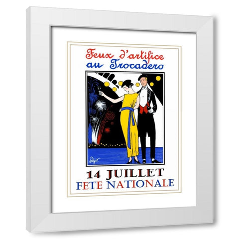 Feux d artifice White Modern Wood Framed Art Print with Double Matting by Got, Jean-Pierre