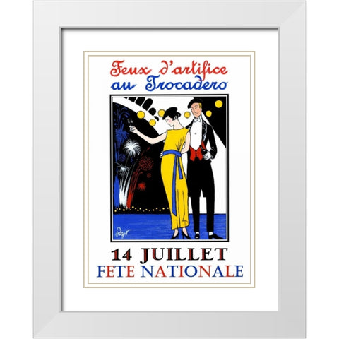 Feux d artifice White Modern Wood Framed Art Print with Double Matting by Got, Jean-Pierre