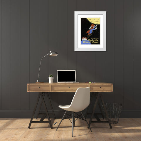 Vendanges de Lune White Modern Wood Framed Art Print with Double Matting by Got, Jean-Pierre