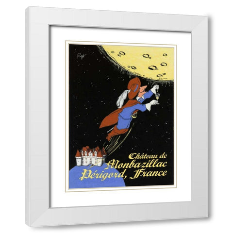 Vendanges de Lune White Modern Wood Framed Art Print with Double Matting by Got, Jean-Pierre