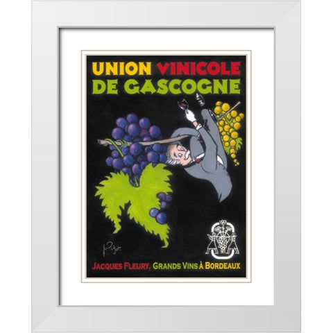 Les Raisins de Cana White Modern Wood Framed Art Print with Double Matting by Got, Jean-Pierre