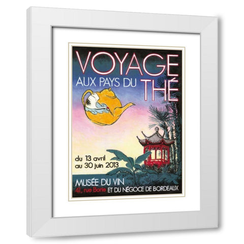 Voyage aux pays des thes White Modern Wood Framed Art Print with Double Matting by Got, Jean-Pierre