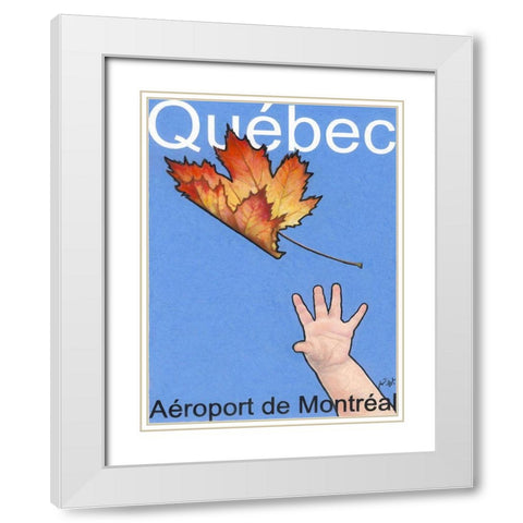 QuÃ©bec AÃ©roport de MontrÃ©al White Modern Wood Framed Art Print with Double Matting by Got, Jean Pierre