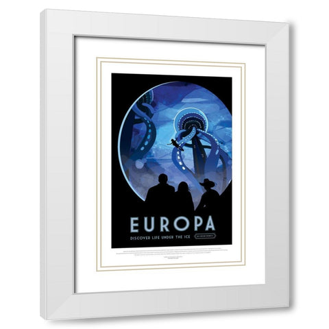 Europa-Discover Life Under The White Modern Wood Framed Art Print with Double Matting by JPL