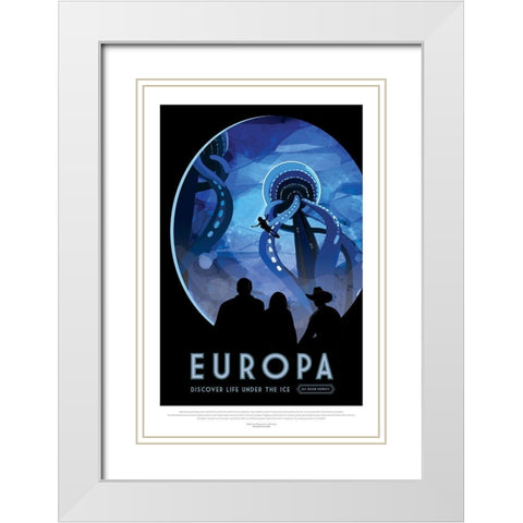 Europa-Discover Life Under The White Modern Wood Framed Art Print with Double Matting by JPL