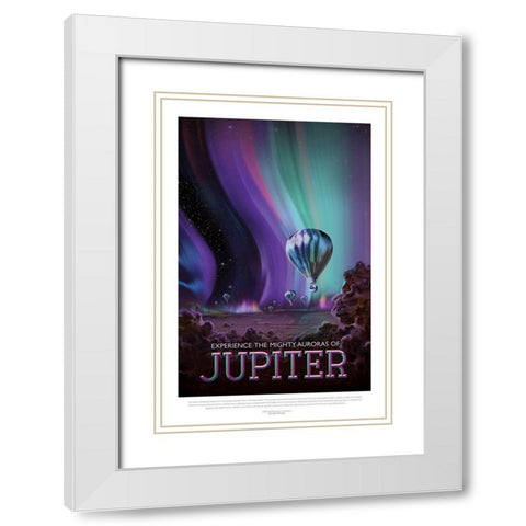 Experience The Mighty Auroras White Modern Wood Framed Art Print with Double Matting by JPL