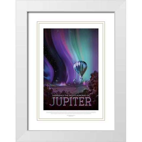 Experience The Mighty Auroras White Modern Wood Framed Art Print with Double Matting by JPL