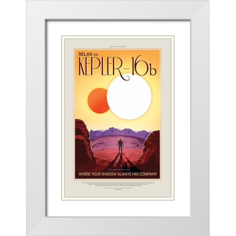 Relax On Kepler White Modern Wood Framed Art Print with Double Matting by JPL