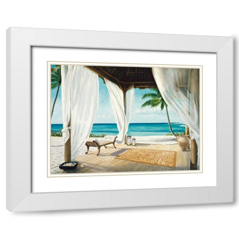 Sea Breeze II White Modern Wood Framed Art Print with Double Matting by Reed, Jacob