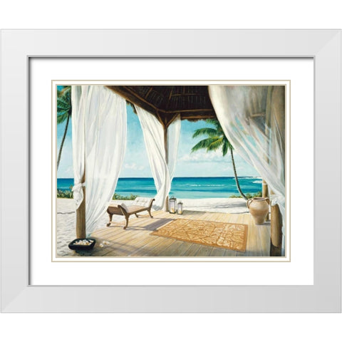 Sea Breeze II White Modern Wood Framed Art Print with Double Matting by Reed, Jacob