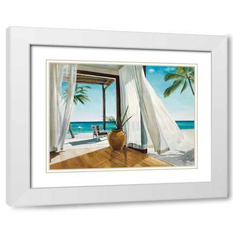 Sea Breeze I White Modern Wood Framed Art Print with Double Matting by Reed, Jacob