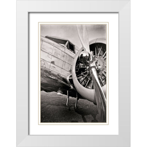 Lockheed 12A Electra Junior White Modern Wood Framed Art Print with Double Matting by Slemp, John