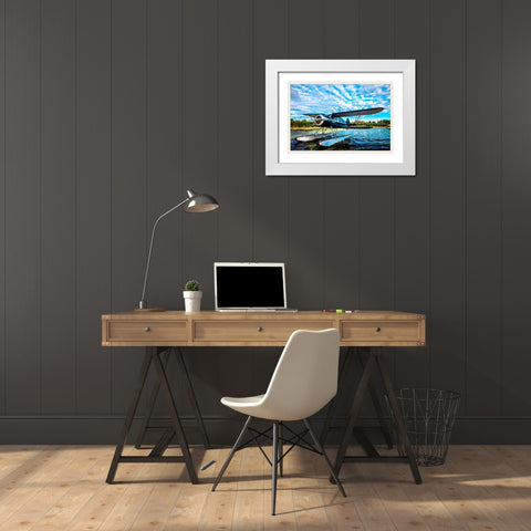 Boat Ride White Modern Wood Framed Art Print with Double Matting by Slemp, John