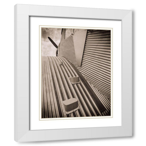 Airplane View White Modern Wood Framed Art Print with Double Matting by Slemp, John