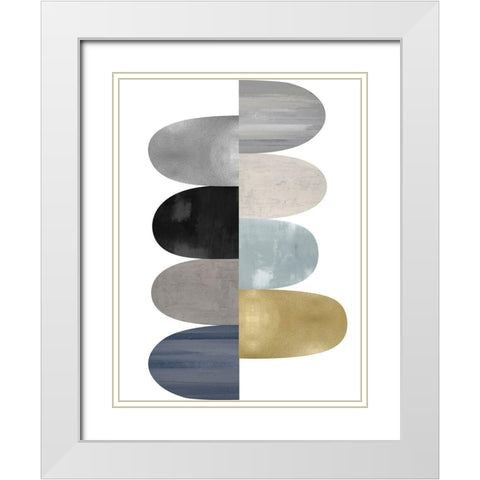 Engaged I White Modern Wood Framed Art Print with Double Matting by Thompson, Justin