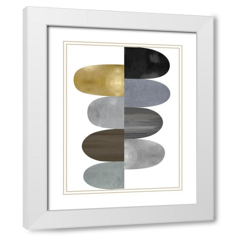 Engaged II White Modern Wood Framed Art Print with Double Matting by Thompson, Justin