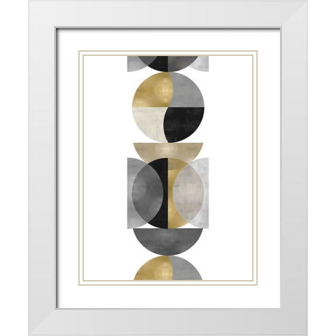 Balancing Act White Modern Wood Framed Art Print with Double Matting by Thompson, Justin