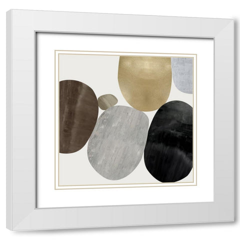 Mingle I White Modern Wood Framed Art Print with Double Matting by Thompson, Justin