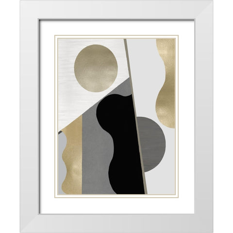 Cadence I White Modern Wood Framed Art Print with Double Matting by Thompson, Justin