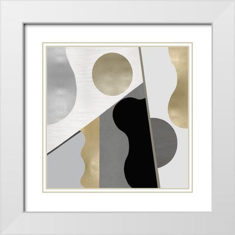 Form Movement White Modern Wood Framed Art Print with Double Matting by Thompson, Justin