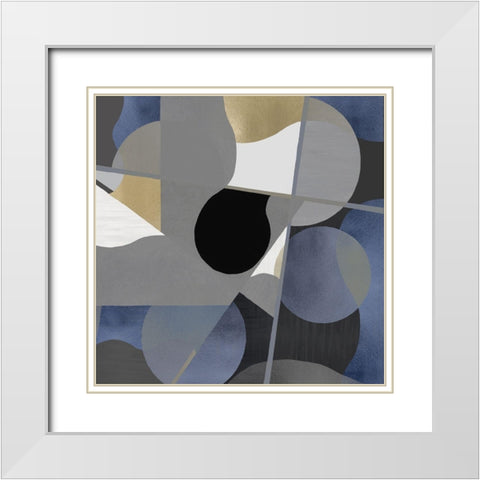 Interact II White Modern Wood Framed Art Print with Double Matting by Thompson, Justin