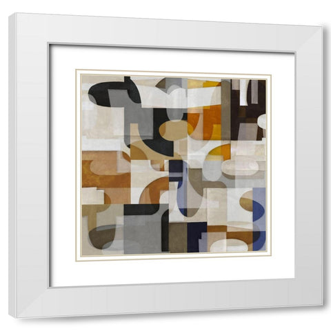 Mid Century Movement II White Modern Wood Framed Art Print with Double Matting by Thompson, Justin