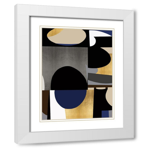Midnight Movement I White Modern Wood Framed Art Print with Double Matting by Thompson, Justin