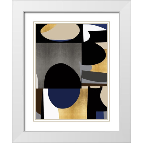 Midnight Movement I White Modern Wood Framed Art Print with Double Matting by Thompson, Justin