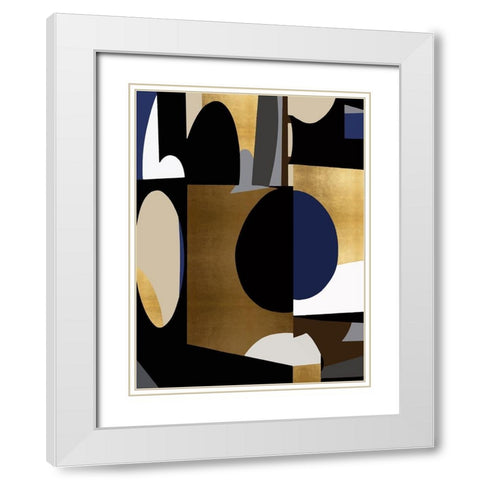 Midnight Movement II White Modern Wood Framed Art Print with Double Matting by Thompson, Justin