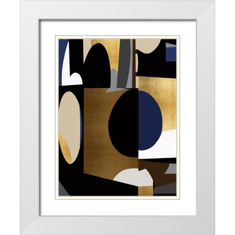 Midnight Movement II White Modern Wood Framed Art Print with Double Matting by Thompson, Justin