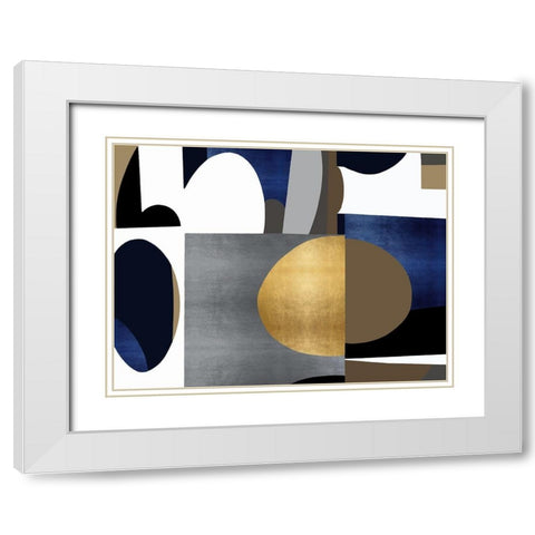 Mid Century Motion I White Modern Wood Framed Art Print with Double Matting by Thompson, Justin