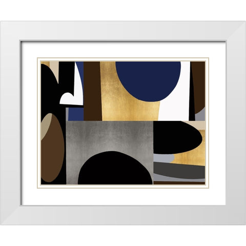 Mid Century Motion II White Modern Wood Framed Art Print with Double Matting by Thompson, Justin