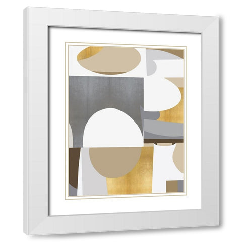 New Day Movement II White Modern Wood Framed Art Print with Double Matting by Thompson, Justin