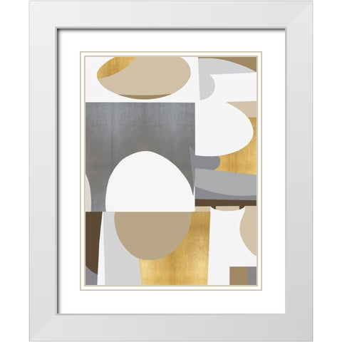 New Day Movement II White Modern Wood Framed Art Print with Double Matting by Thompson, Justin