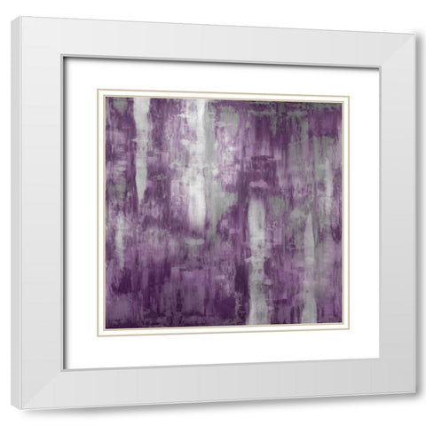 Amethyst Gradation White Modern Wood Framed Art Print with Double Matting by Turner, Justin