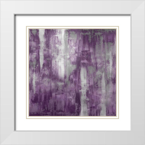 Amethyst Gradation White Modern Wood Framed Art Print with Double Matting by Turner, Justin