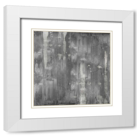 Variations in Grey White Modern Wood Framed Art Print with Double Matting by Turner, Justin