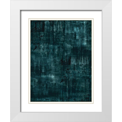 Midnight Cerulean White Modern Wood Framed Art Print with Double Matting by Turner, Justin