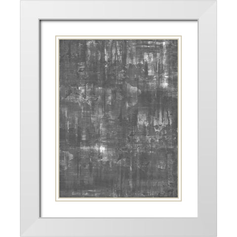 Midnight Gray White Modern Wood Framed Art Print with Double Matting by Turner, Justin