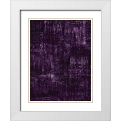 Midnight Amethyst White Modern Wood Framed Art Print with Double Matting by Turner, Justin
