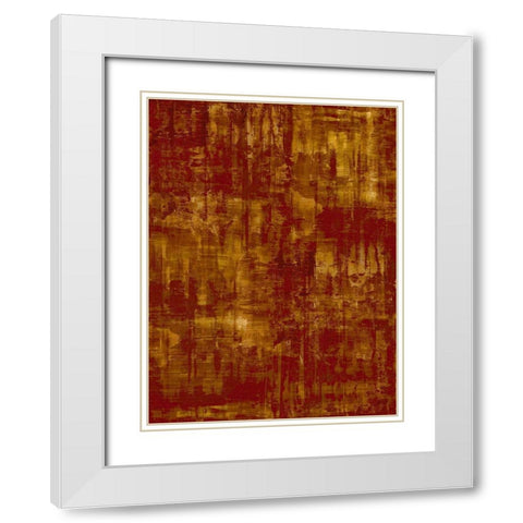 Amber on Red White Modern Wood Framed Art Print with Double Matting by Turner, Justin