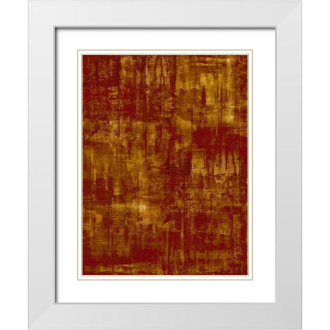 Amber on Red White Modern Wood Framed Art Print with Double Matting by Turner, Justin
