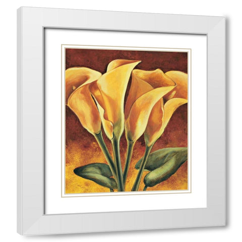 Calas White Modern Wood Framed Art Print with Double Matting by Becker, Karin
