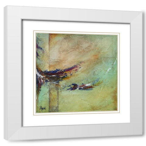 Tempestuous White Modern Wood Framed Art Print with Double Matting by Abbott, Kimberly