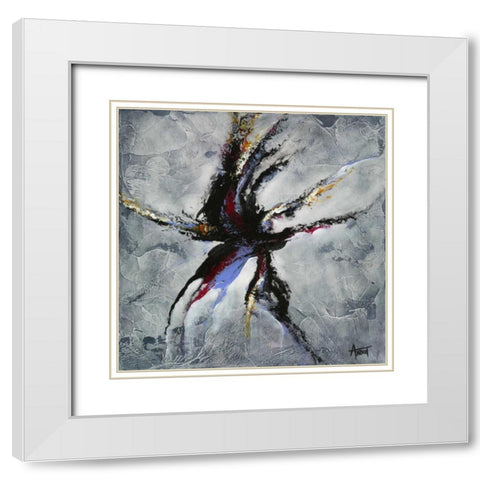 Evolve White Modern Wood Framed Art Print with Double Matting by Abbott, Kimberly