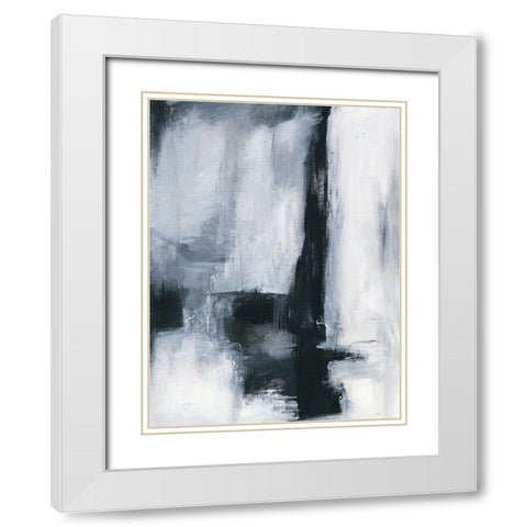 B And W No. 1 White Modern Wood Framed Art Print with Double Matting by Abbott, Kimberly