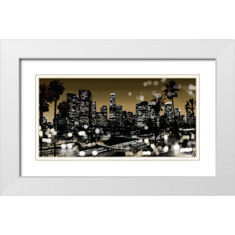 L.A. Nights I White Modern Wood Framed Art Print with Double Matting by Carrigan, Kate