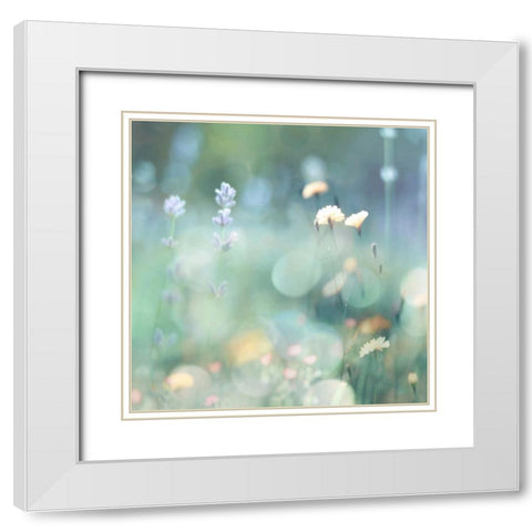 Morning Meadow I White Modern Wood Framed Art Print with Double Matting by Carrigan, Kate